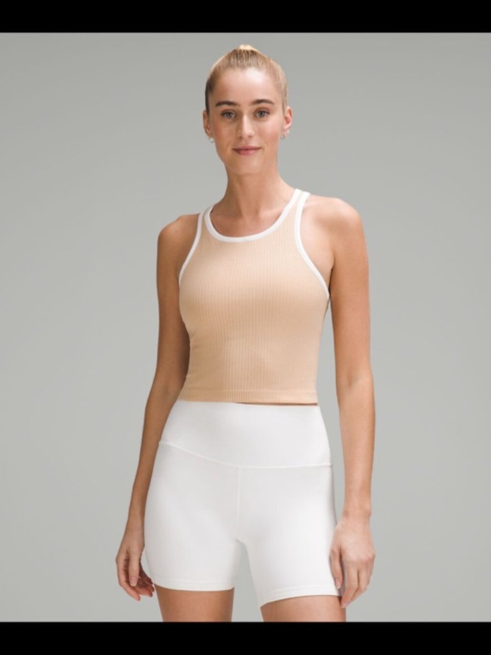 NWT. Lululemon Ebb to Street Cropped Racerback Tank Top *Light Support, B/C Cup